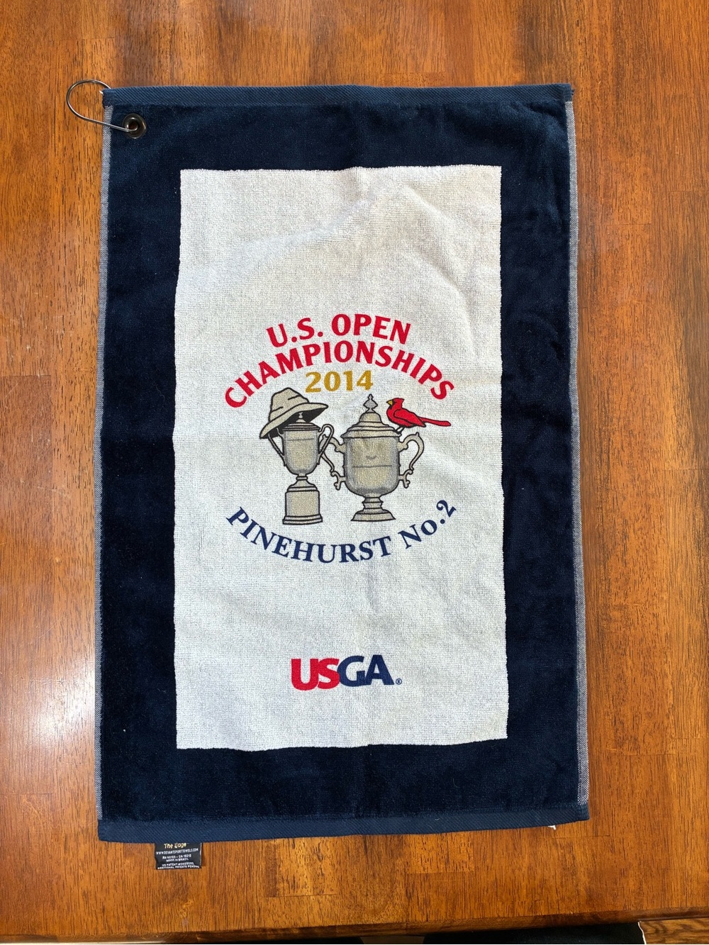 U.S. Open Championships 2014 Pinehurst No.2 Golf Towel - Navy/White